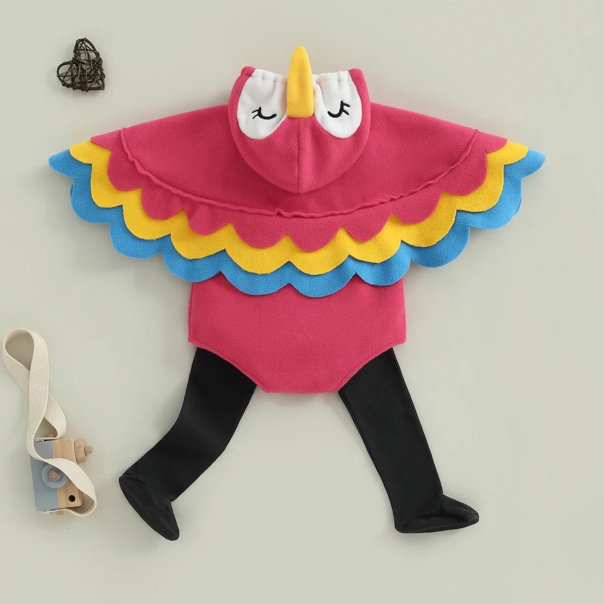 Baby Halloween Costumes Outfit Girl Boy Hooded Romper Jumpsuit With Long Socks Bird Cosplay Costumes Clothes