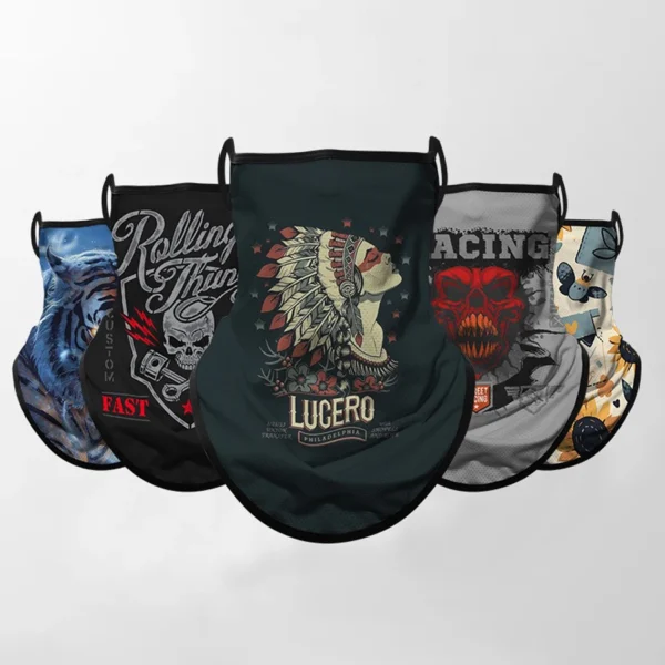 Motorcycle Face mask Breathable Scarf Multifunctional Half Face Mask Snowboard Neck Triangle Scarf Hats