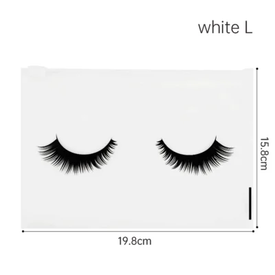 10pcs Eyelash Aftercare Bags With Zipper Toiletry Makeup Pouch Cosmetic Travel Beauty Tool Packaging Lash Extension Supplies
