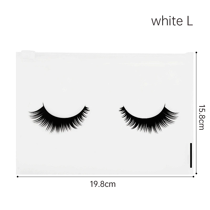 10pcs Eyelash Aftercare Bags With Zipper Toiletry Makeup Pouch Cosmetic Travel Beauty Tool Packaging Lash Extension Supplies