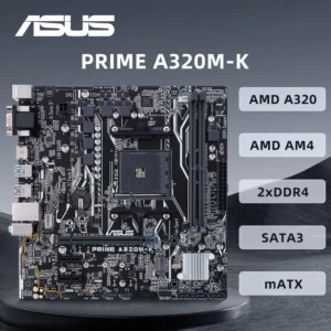 ASUS PRIME A320M-K Motherboard AMD AM4 Support R5 5600 3500X R7 5700X 1800X R3 3200G R9 5950X CPU 4xDDR4 128GB HDMI DVI mATX