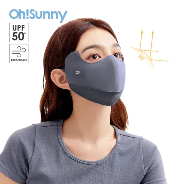 OhSunny Women Sun Protective Face Mask  New UPF 50+ Breathable Washable Quick Dry Canthus Protection for Outdoors Cycling