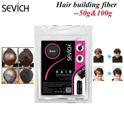 Sevich 500g Refill Hair Fiber Anti Hair Loss Product 10Color Keratin Instant Hair Growth Fiber Refill Hair Building Fiber Powder
