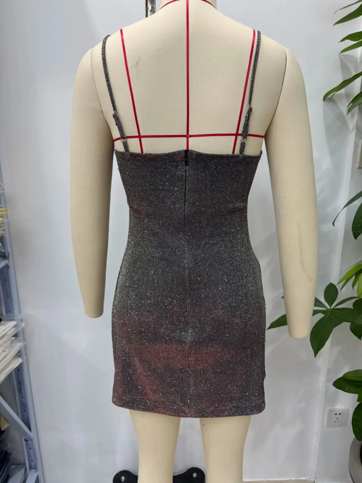 Chic Y2K Shiny Sexy Bodycon Women Dress Night Party Club Mini Dress Fashion 2025 Summer Slim Fit Suspender Dress