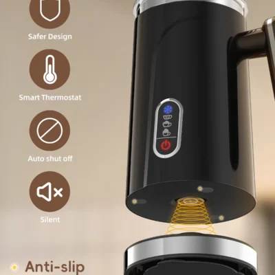 BioloMix,4 in 1 Automatic Hot and Cold Milk Frother Warmer for Latte, Foam Maker, Hot Chocolates, Cappuccino