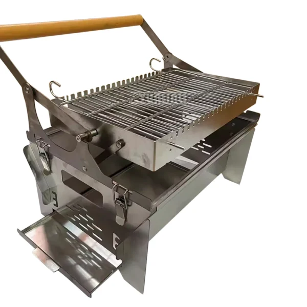 Flip Charcoal Barbecue Grill Household Outdoor Detachable Rotating Mesh Grill Kippengrill Electrisch