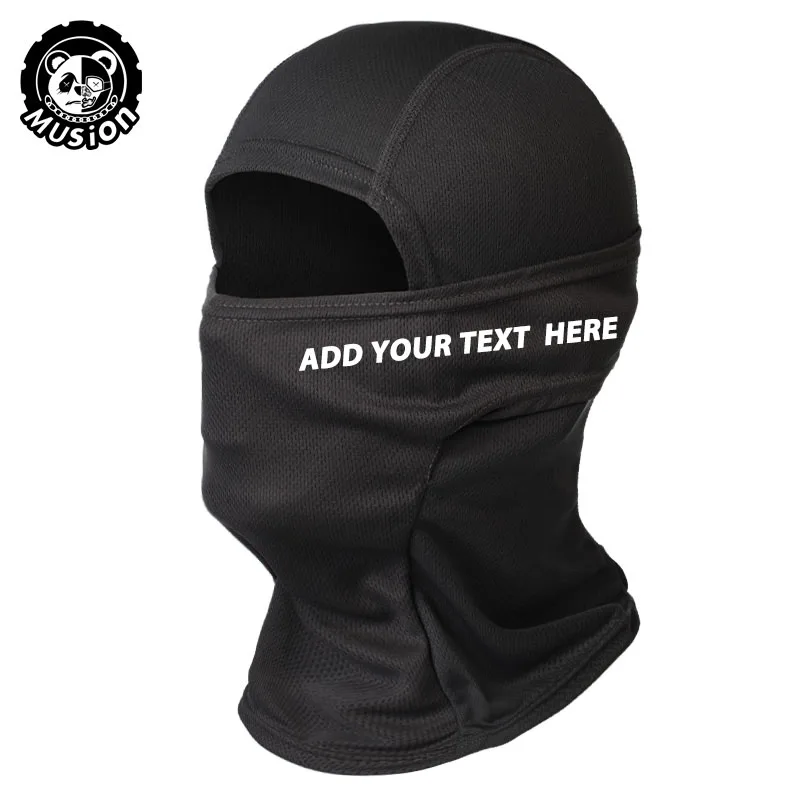 Musion Customized Full Face Mask Sweat-absorbing Balaclava High-stretch Helmet Liner for Cycling and Riding Motorcycle