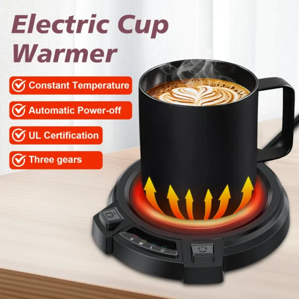 Coffee Mug Warmer Electric Cup Warmer Constant Temperature Coaster 3-Gear Cup Warmer Milk Tea Water Heating Pad Cup Heater US EU