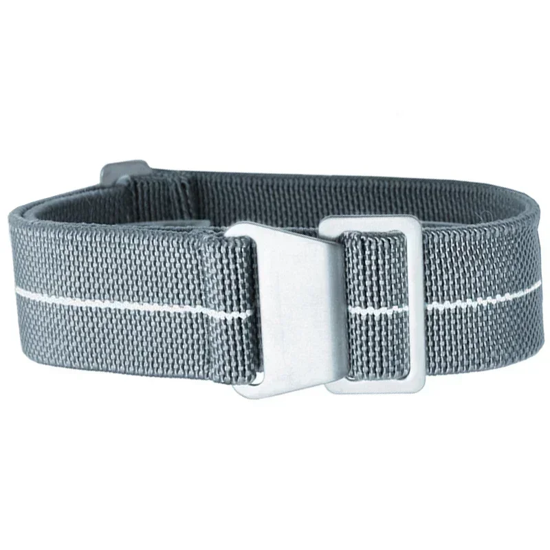 60s French Troops Parachute Bag Elastic Watch Strap 20mm 22mm Nylon Watchbands Man's Universal Smart Watch Fabric Wristband