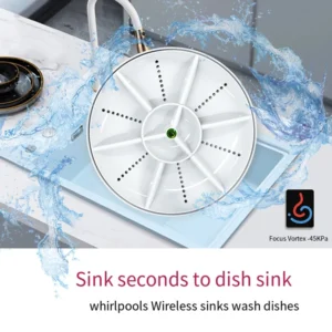 Kitchen Wireless Mini Dishwashers USB Ultrasonic Sink Fruit Vegetable Dish Washer Electric Portable Washing Machines 식기세척기