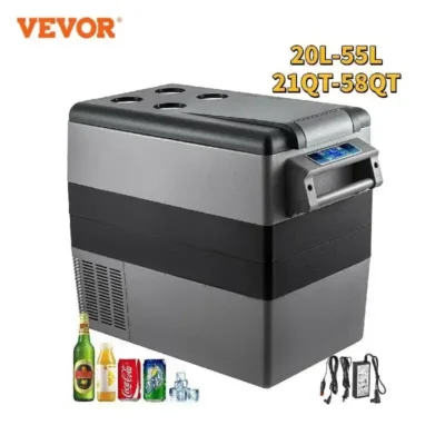 VEVOR Car Mini Refrigerator Mini Fridge 15-45L Freezer Portable Compressor Cooler 12/24V DC 110-240V Ice Box for Camping