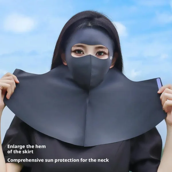 Summer Sun Protection Mask UPF50+ Full Face Anti-UV Neck Scarf Dustproof Neck Protection Sunshade Face Mask For Cycling Fishing