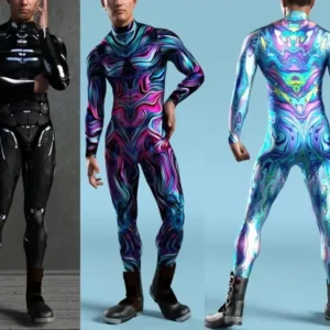 Halloween Cosplay Costume Men Adult Mecha Printing Jumpsuit New Fashion Bodysuits Stage Costumes Zentai Novelty Clothes Gifts