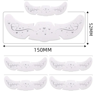 6Pcs/Set Glitter Skincare Freckles Face Tattoo Sparkle Temporary Tattoo Bow Love Kiss Makeup Patch Valentine's Day Face Tattoo