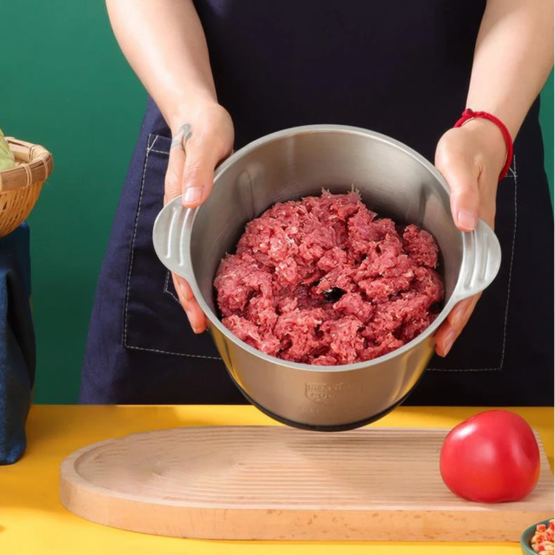 2L/5L Electric Meat Grinder Food Processor Chopper Stainless Steel Kitchen Machine Vegetable Chopper Slicer Machine Home Grinder