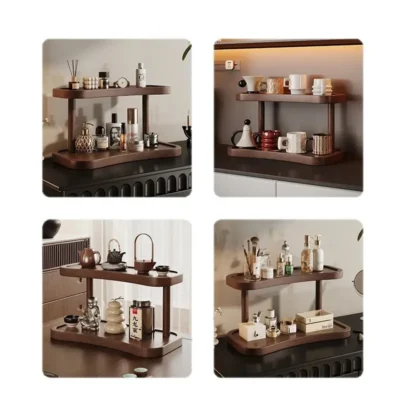 Wooden Cosmetic Organizer Desktop Makeup Storage Box for Perfume Lipstick Jewelry Vanity Table Skincare Jewelry Storage