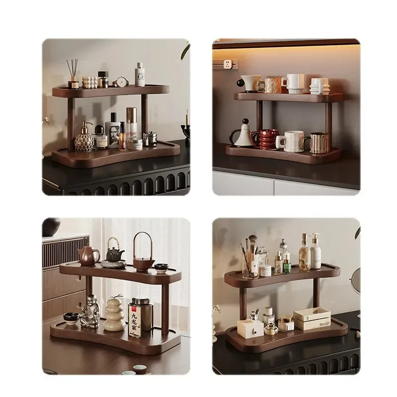 Wooden Cosmetic Organizer Desktop Makeup Storage Box for Perfume Lipstick Jewelry Vanity Table Skincare Jewelry Storage