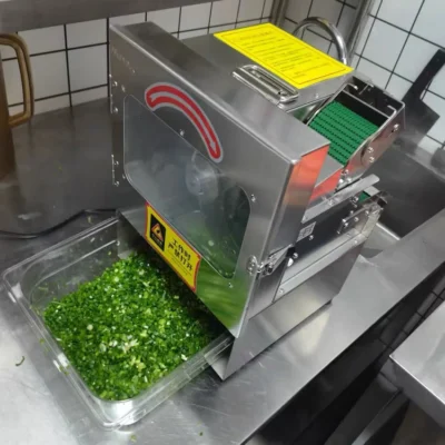 700RPM Commercial Electric Scallion Chopper 150kg/h Vegetable Slicer Multifunctional Food Dicer for Restaurant Kitchen Food Prep