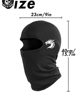 Alternative view of Musion Motorcycle Balaclava Fashion Print Sun Protection Full Face Mask Breathable Mask Balaclava Bicycle Cycling Head Cover Und