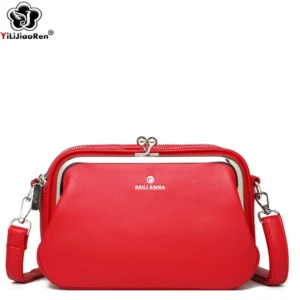 Elegant Shoulder Bag for Women Soft Leather Crossbody Bags Designer Multiple Pockets Messenger Bag Ladies Purses and Handbags