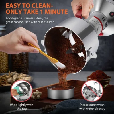 Electric Grain Grinder Mill High-speed Spice Corn Mill Commercial Powder Machine for Dry Cereals Grain Spice Coffee Herb Bean