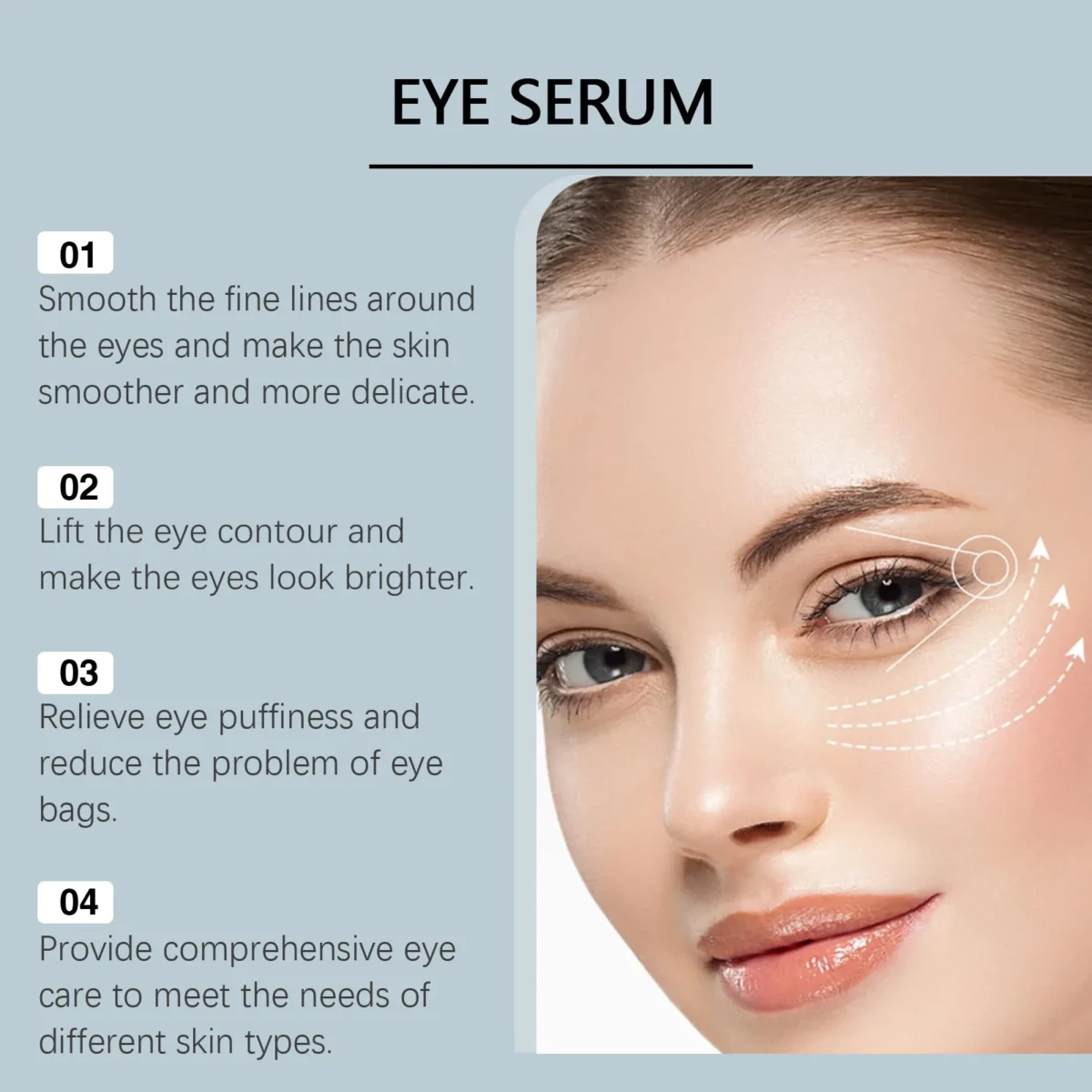 West&Month Eye Serum Roller Ball Remove Dark Circles Fine Line Lifting Puffiness Reduce Wrinkles Eye Bag Massage Korean Skincare