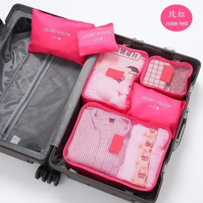 6PCS/Set Travel Storage Bag for Clothes Suitcase Organizer Wardrobe Pouch Travel Organizer Bag Case Shoes Packing Cube Bag