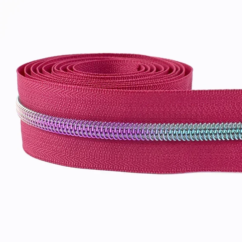 2/5/8/10M 5# Meetee Sewing Nylon Zipper Tape Clothes Zippers Puller Head Bag Jacket Zip Coil Closure Replace Repair Accessories