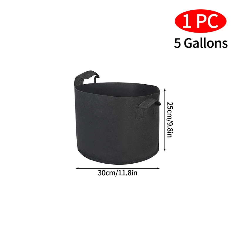 2-50 Gallons Plant Grow Bags Felt Potato Strawberry Planting Bag Garden Vegetable Seedling Bag Nursery Pot Gardening Accessories