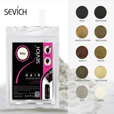 Sevich 500g Refill Hair Fiber Anti Hair Loss Product 10Color Keratin Instant Hair Growth Fiber Refill Hair Building Fiber Powder