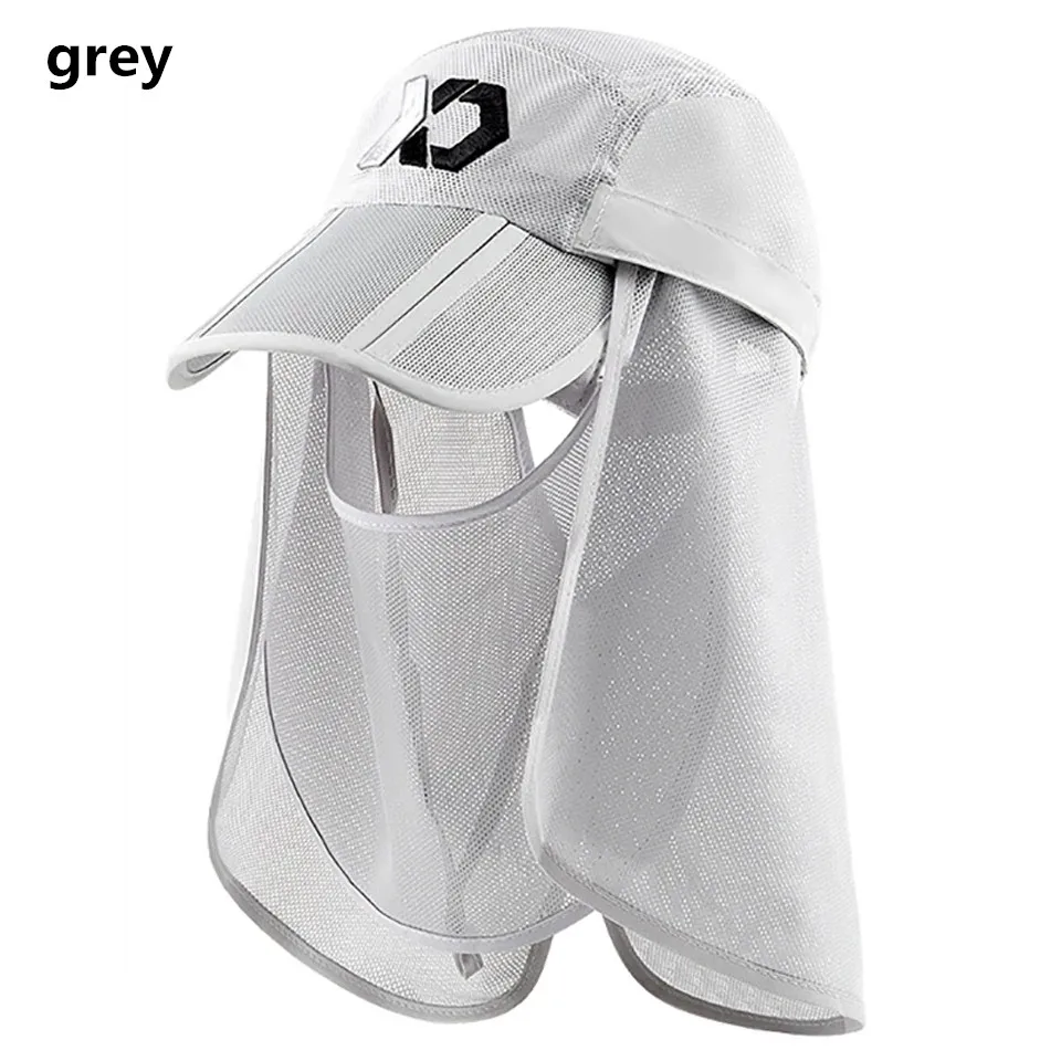 Neck protection sun hat, quick drying sun hat, fishing bike, mountaineering, men's detachable face mask, women's hat, outdoor
