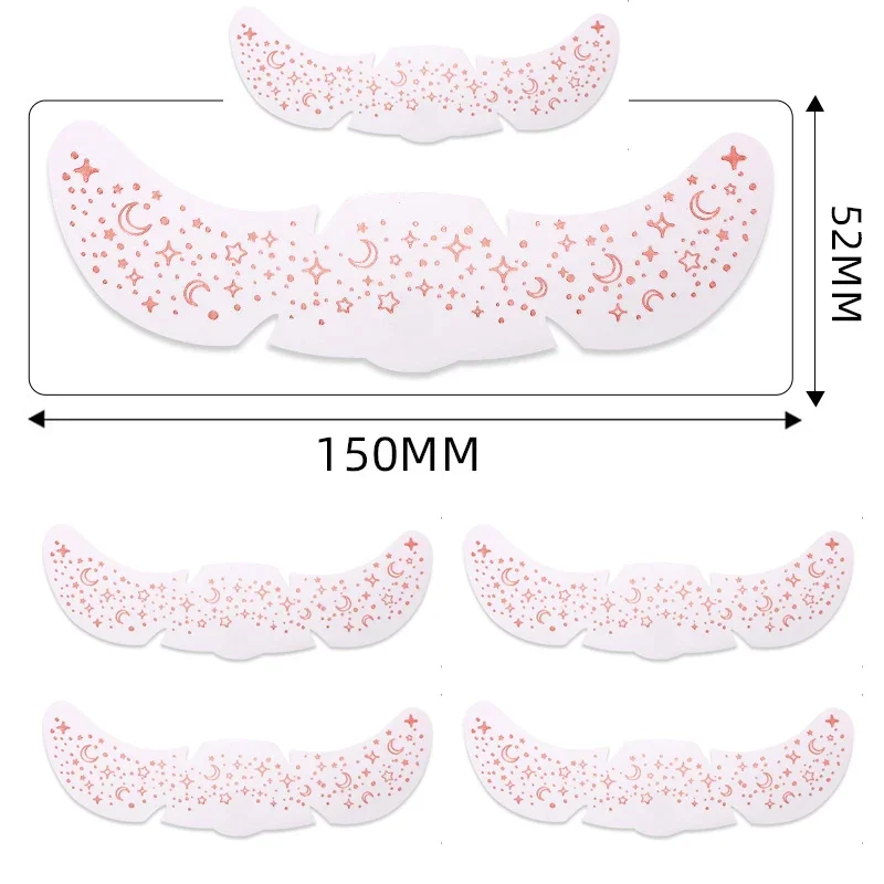 6Pcs/Set Glitter Skincare Freckles Face Tattoo Sparkle Temporary Tattoo Bow Love Kiss Makeup Patch Valentine's Day Face Tattoo