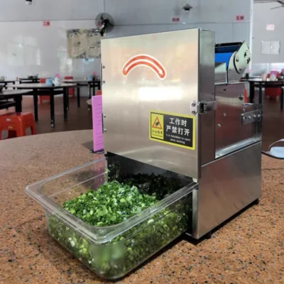 700RPM Commercial Electric Scallion Chopper 150kg/h Vegetable Slicer Multifunctional Food Dicer for Restaurant Kitchen Food Prep
