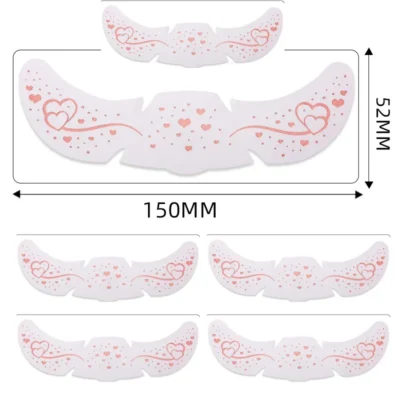 6Pcs/Set Glitter Skincare Freckles Face Tattoo Sparkle Temporary Tattoo Bow Love Kiss Makeup Patch Valentine's Day Face Tattoo