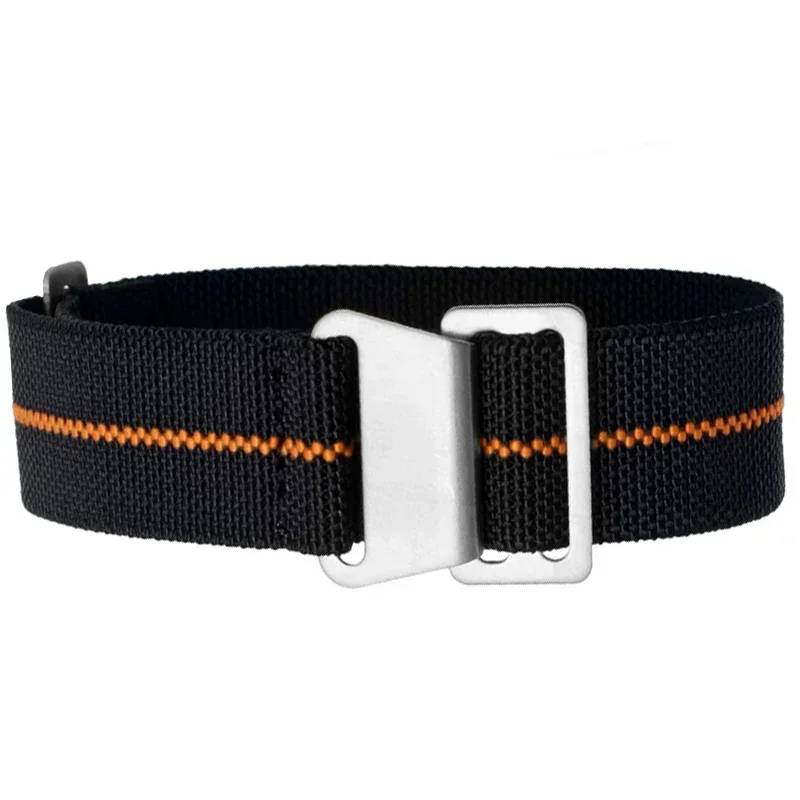 60s French Troops Parachute Bag Elastic Watch Strap 20mm 22mm Nylon Watchbands Man's Universal Smart Watch Fabric Wristband