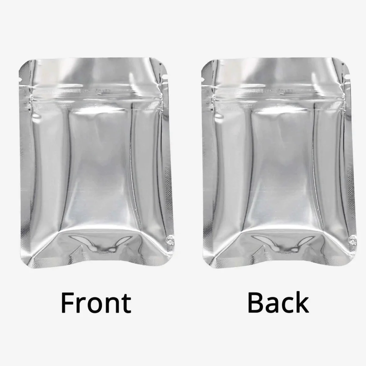 Flat  Aluminum Foil Mylar Ziplock Pouches Various Size Glossy Bag, 100pcs Heat Sealing Zipper Organizer Storage Bags