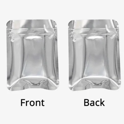 Flat  Aluminum Foil Mylar Ziplock Pouches Various Size Glossy Bag, 100pcs Heat Sealing Zipper Organizer Storage Bags