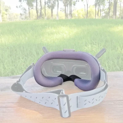 ShenStar Faceplate Sponge Foam Eye Pad for DJI FPV Goggles V1 V2 Face Mask Cover /with Handband Band Skin-Friendly Fabric Grey