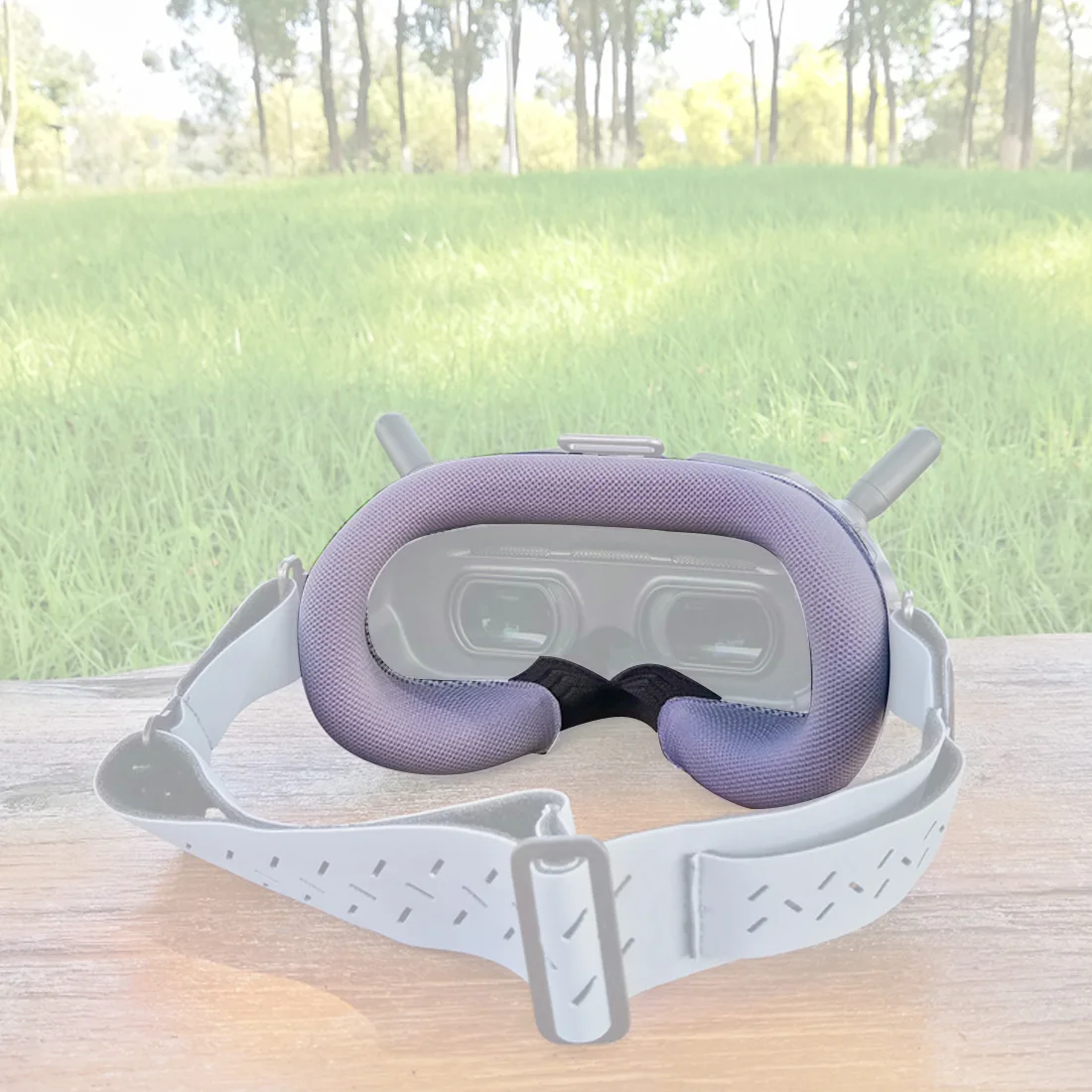 ShenStar Faceplate Sponge Foam Eye Pad for DJI FPV Goggles V1 V2 Face Mask Cover /with Handband Band Skin-Friendly Fabric Grey
