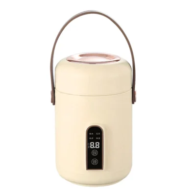 Electric Stewpot Mini Rice Cooker Efficient Heating Insulated Portable Multifunction Soup Porridge Stewpot for Home  Dorm