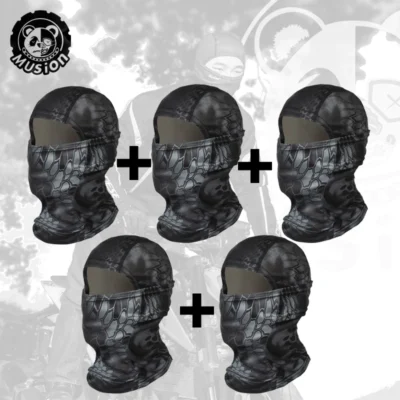 Musion Motorcycle Balaclava Sun Protection Full Face Mask Breathable Mesh Airsoft Mask Balaclava Bicycle Cycling Head Cover Unde