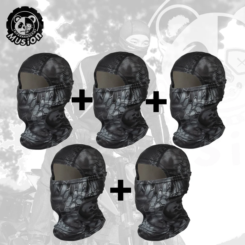 Musion Motorcycle Balaclava Sun Protection Full Face Mask Breathable Mesh Airsoft Mask Balaclava Bicycle Cycling Head Cover Unde