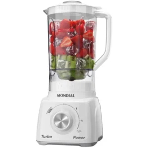 L-99-WG Mondial Turbo Power Blender with Filter 3 Speeds 500W White and Grey-220V