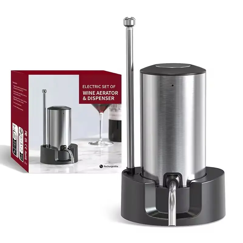 Rechargeable Electric Wine Aerator Dispenser Automatic Wine Decanter Intelligent Electric Wine Dispenser Party Kitchen Tool Gift