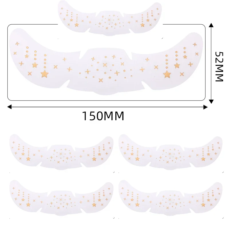 6Pcs/Set Glitter Skincare Freckles Face Tattoo Sparkle Temporary Tattoo Bow Love Kiss Makeup Patch Valentine's Day Face Tattoo