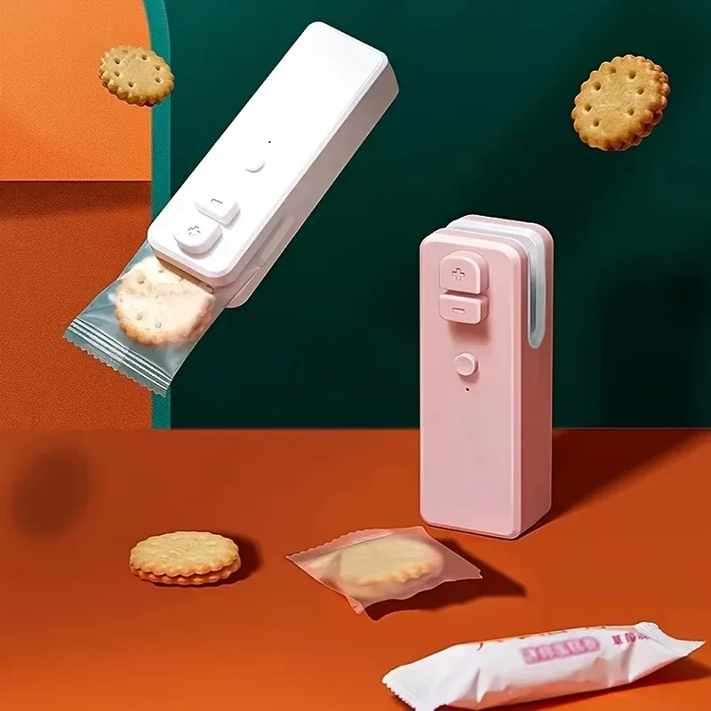 Portable Food Bag Sealing Machine Usb Rechargeable Household Vacuum Kaifeng Integrated Integrated Snack Sealer Kitchen Tools