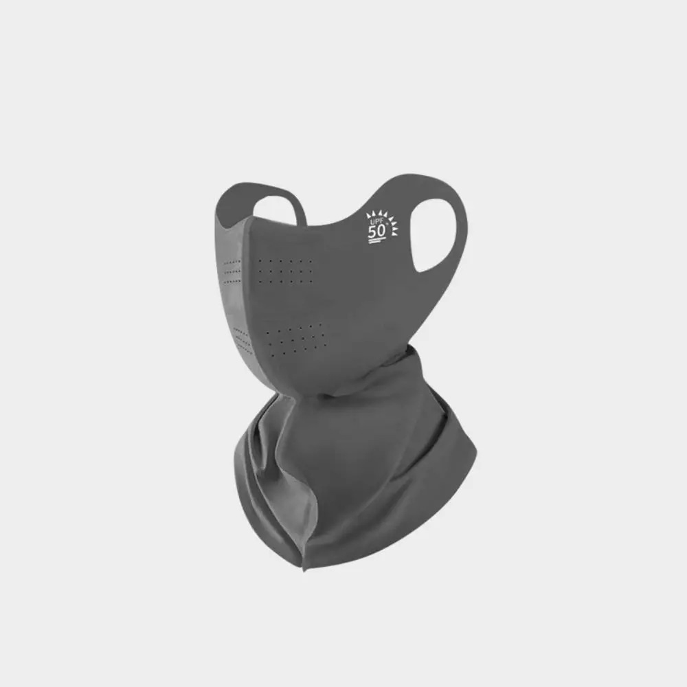 Ice Silk Sun Protection Mask Breathable Dustproof Anti-UV Neck Scarf Summer Outdoor Cycling Cool Sunshade Face Mask UPF50+