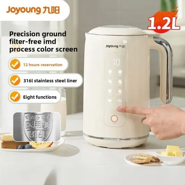 1000ML Joyoung Soymilk Maker Food Blender Mixer Smart Automatic Cooking Heating Soy Milk Machine For Home Kitchen D650