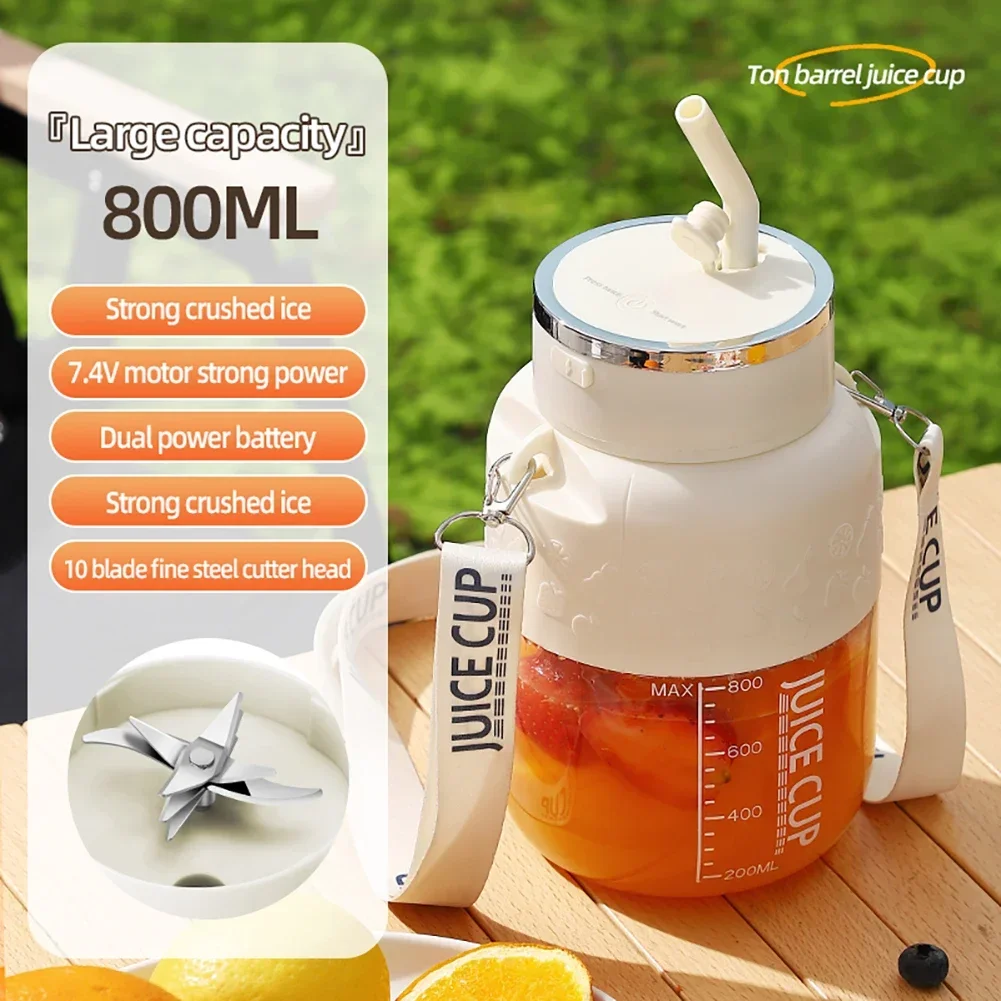 2025 800ML High-capacity Electric Blenders 6/12 Blades 1200mah Juice Maker Blender Cup Smoothies/Ice Fruits/Nuts