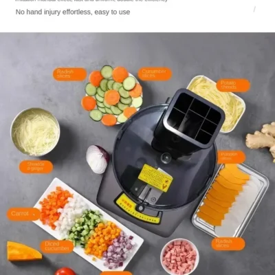 110V 220V Electric Food Slicer Commercial Vegetable, Carrot, Potato Chopper, Slicer and Dicer Electric Vegetable Cutter 3 In 1